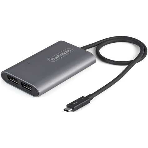 STARTECH Thunderbolt 3 naar Dual DisplayPort Adapter DP 1.4 - Dual 4K 60Hz of Single 8K/5K Thunderbolt 3 naar DP Adapter