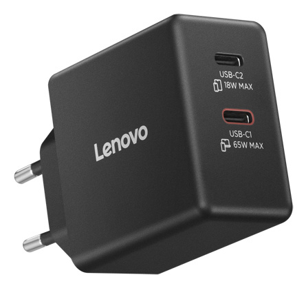 Lenovo Dual USB-C 65W GaN Charger