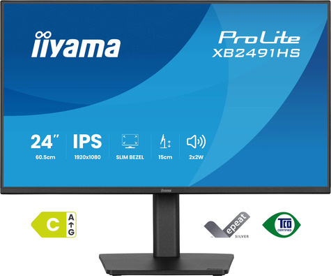 Iiyama 24iWIDE LCD 1920 x 1080 120 Hz IPS panel LED Bl. Adaptive Sync PivotHeight Adjust.(15cm) 350 cd/m 1500:1 Static Contrast 80.000. 000:1 ACRSpeakers DisplayPort H