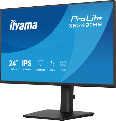 Iiyama 24iWIDE LCD 1920 x 1080 120 Hz IPS panel LED Bl. Adaptive Sync PivotHeight Adjust.(15cm) 350 cd/m 1500:1 Static Contrast 80.000. 000:1 ACRSpeakers DisplayPort H
