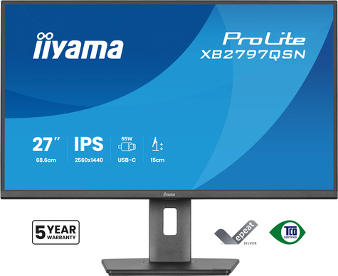 Iiyama 27iWIDE LCD 2560 x 1440 QHD IPS panel LED Bl.