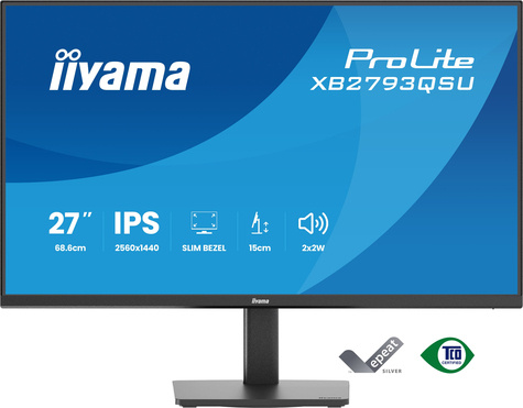 Iiyama 27iWIDE LCD 2560 x 1440 QHD IPS panel LED Bl.