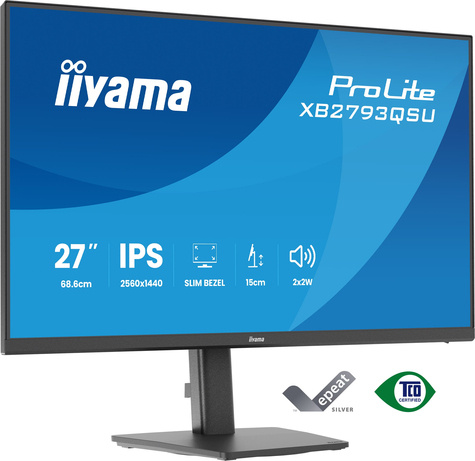 Iiyama 27iWIDE LCD 2560 x 1440 QHD IPS panel LED Bl.