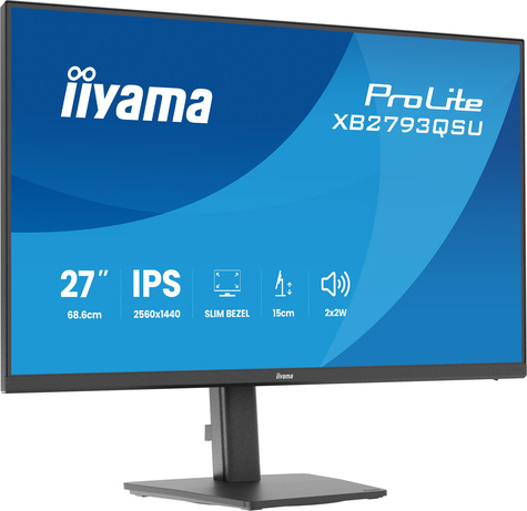 Iiyama 27iWIDE LCD 2560 x 1440 QHD IPS panel LED Bl.