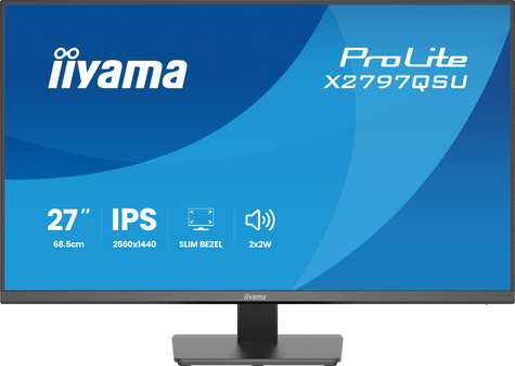 Iiyama 27iWIDE LCD 2560 x 1440 QHD IPS panel LED Bl.