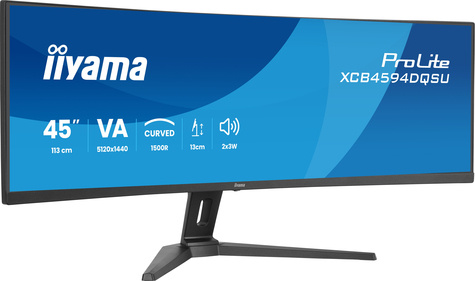 Iiyama 45iWIDE LCD 5120 x 1440 DQHD Curved VA panel LED Bl.