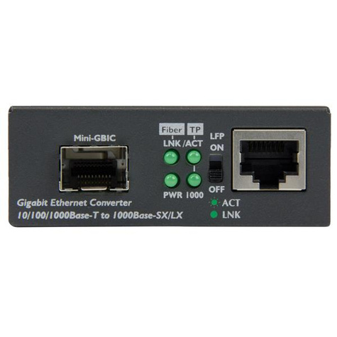 STARTECH Gigabit ethernet glasvezel media converter met open SFP slot - ondersteunt 10/100/1000 netwerken