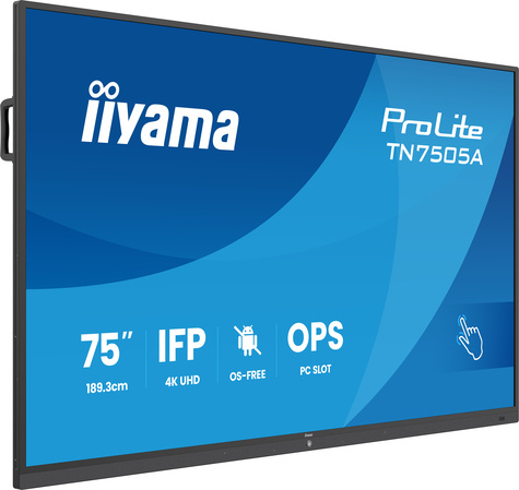 Iiyama 75iWIDE IFP 40-Points Bonded DeepContrast IR? Screen OS-free 3840 x2160 4K UHD IPS panel LED Bl.
