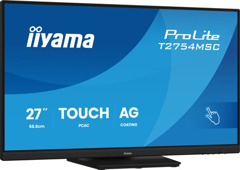 Iiyama 27iWIDE LCD InCell Projective Capacitive 10-Points Touch Screen 1920 x1080 IPS panel LED Bl. Slim Bezel Speakers VGA HDMI Double hinge heightadjust. 300 cd/m US