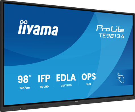 Iiyama 98iWIDE IFP 40-Points Bonded PureTouch IR? Screen 3840 x 2160 4K UHDIPS panel LED Bl.