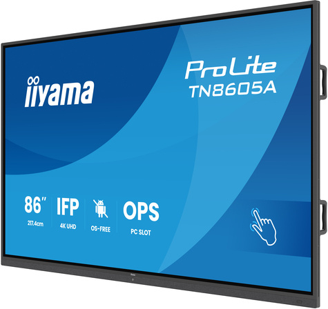 Iiyama 86iWIDE IFP 40-Points Bonded DeepContrast IR? Screen OS-free 3840 x2160 4K UHD IPS panel LED Bl.