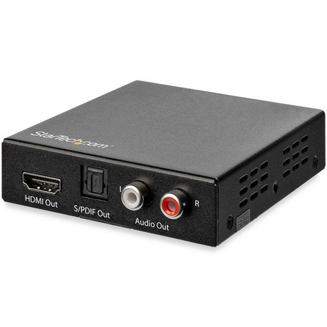 STARTECH 4K HDMI audio extractor - 4K 60Hz - HDMI audio re-embedder - Toslink optical audio - Dual RCA audio - audio splitter