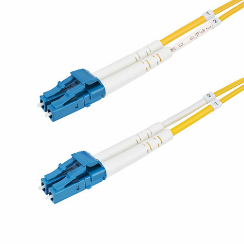 STARTECH 3m (9.8ft) LC to LC (UPC) OS2 Single Mode Duplex Fiber Optic Cable, 9/125�m, Laser Optimized