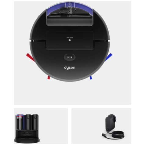 Dyson Spot+scrub Ai, Zakloos, Zwart, Rond, 0,25 l, Laden, Zuivering, 0,3 l