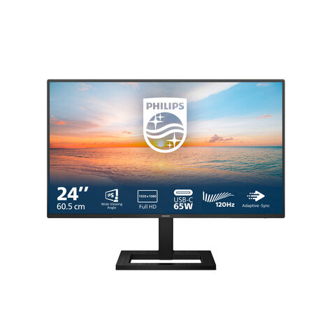 Philips 60,5cm/24" (1920x1080) Philips 24E1N1300AE 16:9 FHD IPS 1ms 100Hz HDMI USB-C Speaker Black