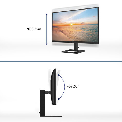 Philips 60,5cm/24" (1920x1080) Philips 24E1N1300AE 16:9 FHD IPS 1ms 100Hz HDMI USB-C Speaker Black