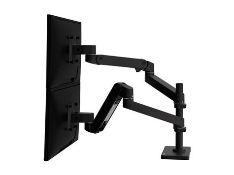 Ergotron LX PRO Mounting kit - dual stacking arm - up to 27inch - Black
