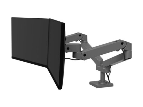 Ergotron LX Pro Dual Side-by-Side Arm - Two Monitor Mount - Max. 27 inch screen - Dark Grey