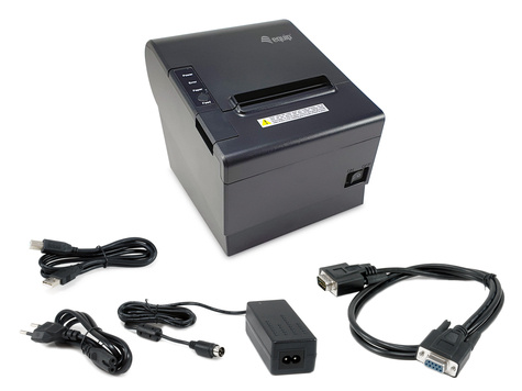 EQUIP 80mm Thermal POS Receipt Printer with Auto Cutter USB/Serial/Cash Drawer connection