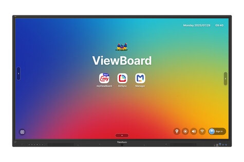 Viewsonic ViewBoard 35 serie touchscreen 86INCH UHD, Android 16 EDLA, IR 450 nits, 2x20W,  2x USB-C 8/128GB, 8-core CPU