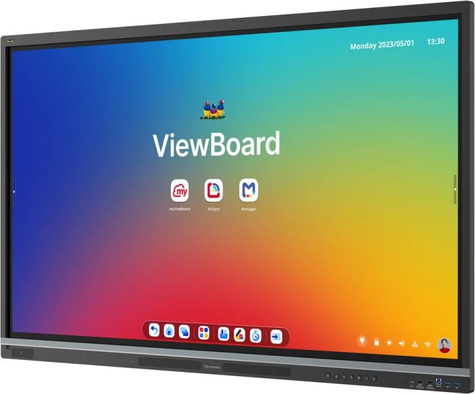 Viewsonic ViewBoard 51 serie touchscreen 65 inch UHD, Android 14 EDLA certified, IR 450 nits, 2x 25W + sub 20W + 8-array mic, 3x USB-C