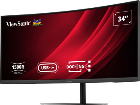 Viewsonic LED monitor VG3419C-2 curved 2K 21:9 300 nits, resp 3,5ms, incl 2x2W speakers 120Hz 100% sRGB, USB-C 96W (docking monitor)