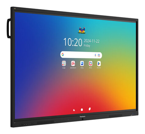 Viewsonic ViewBoard 41 serie touchscreen 75INCH UHD, Android 16 EDLA, IR 450 nits, 2x20W + sub 15W + 8 array mic, 3 x USB-C 8/128GB, 8-core C