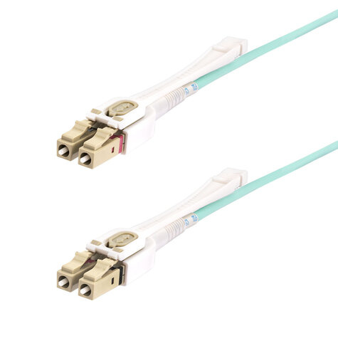 STARTECH 4m (13ft) LC to LC (UPC) OM4 Multimode Fiber Optic Cable w/Push Pull Tabs, 50/125µm, 100G Networks, Bend Insensitive, Low Insertion Loss