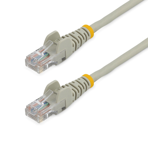 STARTECH Cat5e patchkabel met snagless RJ45 connectors - Verbindingskabel - RJ-45 (M) naar RJ-45 (M) - 3 m - UTP - CAT 5e - gevormd, zonder haken - grijs