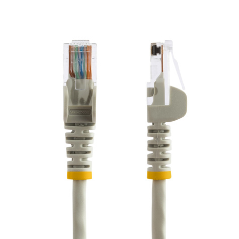 STARTECH Cat5e patchkabel met snagless RJ45 connectors - Verbindingskabel - RJ-45 (M) naar RJ-45 (M) - 3 m - UTP - CAT 5e - gevormd, zonder haken - grijs