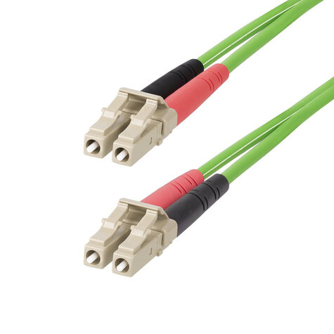 STARTECH 15m (50ft) LC to LC (UPC) OM5 Multimode Fiber Optic Cable, 50/125µm Duplex LOMMF Zipcord, VCSEL, 40G/100G, Bend Insensitive