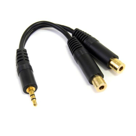 STARTECH 15cm Stereo Splitterkabel Y-adapter - 3,5mm Mannelijk naar 2x 3,5mm Vrouwelijk