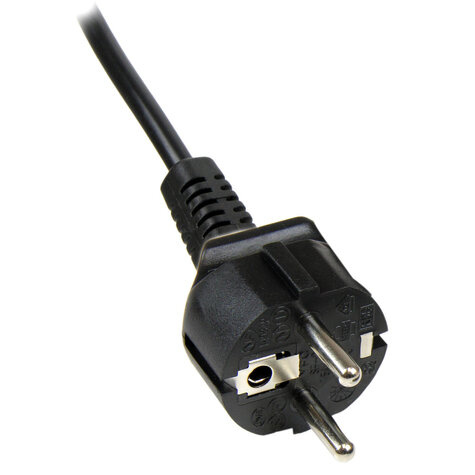 STARTECH 1m Laptop Stroomkabel, EU Schuko naar C5, 2.5A 250V, 18AWG, Notebook / Laptop AC Vervangkabel