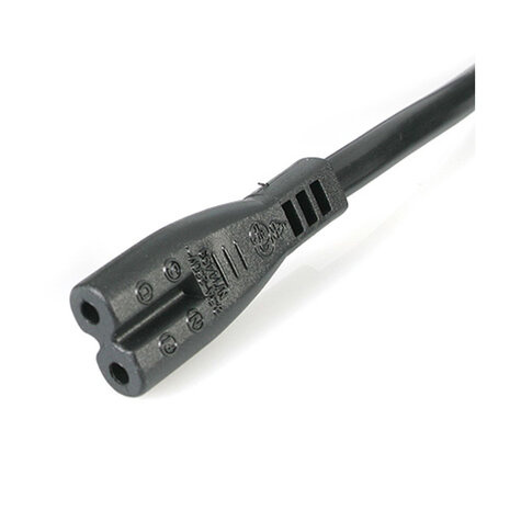 STARTECH 1m UK Computer Stroomkabel, BS 1363 naar C7, 2.5A 250V, 18AWG, Zwart, UK Laptop Vervangkabel