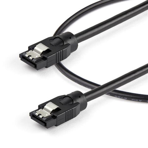 STARTECH 0.6 m Round SATA Cable - Latching Connectors - 6Gbs SATA Cable - SATA-kabel - Serial ATA 150/300/600