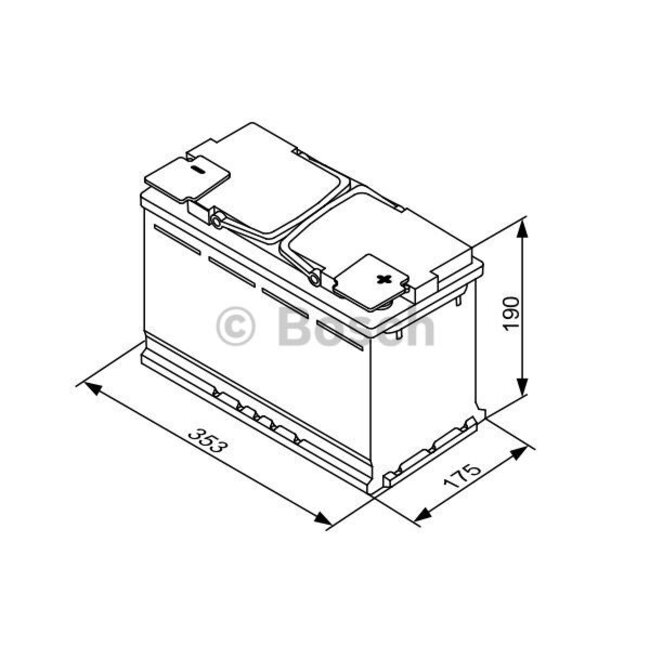 Bosch Auto accu AGM 12 volt 95 ah Type S5A13