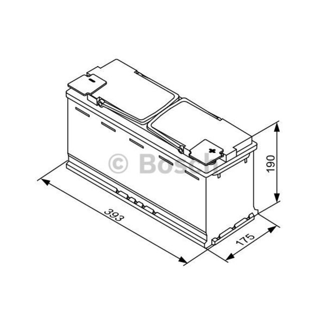 Bosch Auto accu AGM 12 volt 105 ah Type S5A15