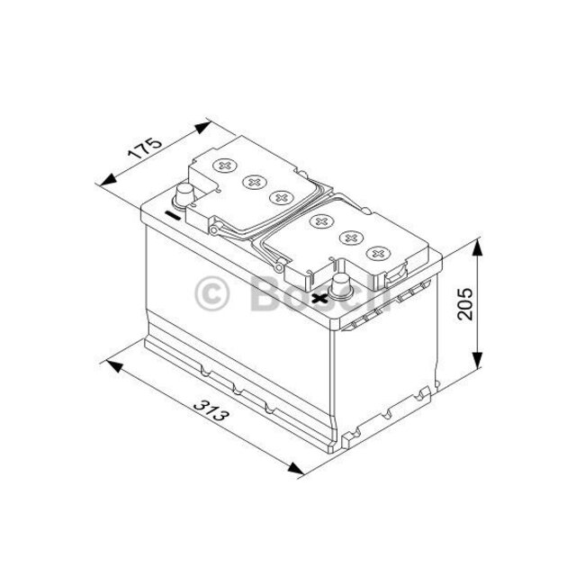 Bosch Startaccu 12 volt 100 ah T3 032 Black truckline