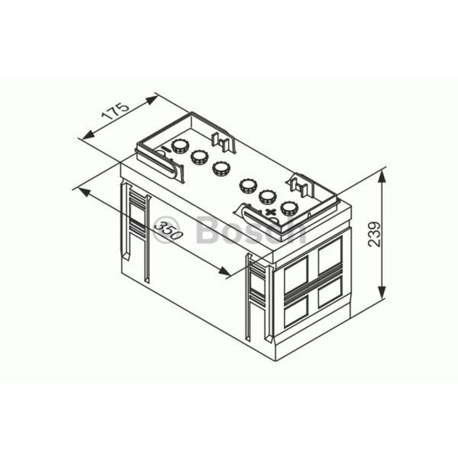 Bosch Startaccu 12 volt 90 ah T3 030 Black truckline