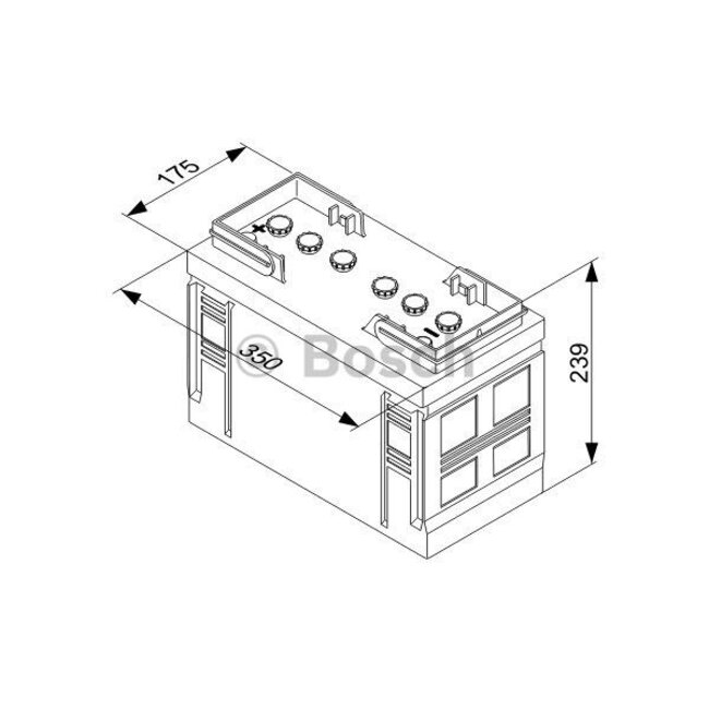 Bosch Startaccu 12 volt 110 ah T3 036 Black truckline