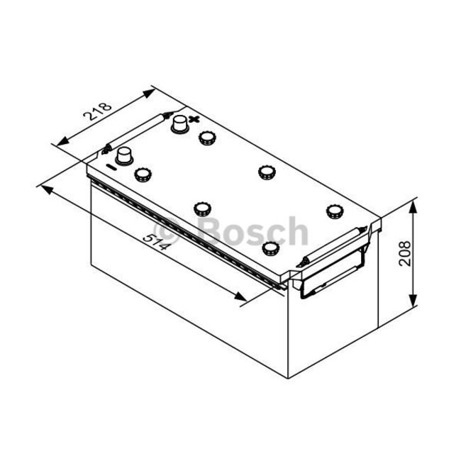 Bosch Startaccu 12 volt 130 ah T3 043 Black truckline