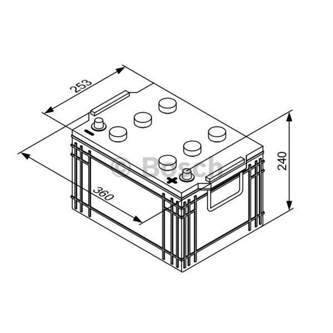 Bosch Startaccu 12 volt 135 ah T3 044 Black truckline