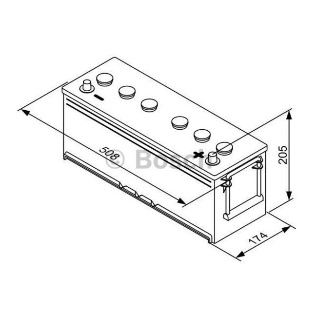 Bosch Startaccu 12 volt 143 ah T3 046 Black truckline