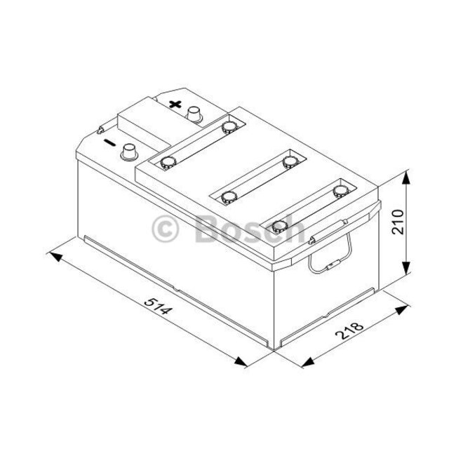 Bosch Startaccu 12 volt 143 ah T3 047 Black truckline
