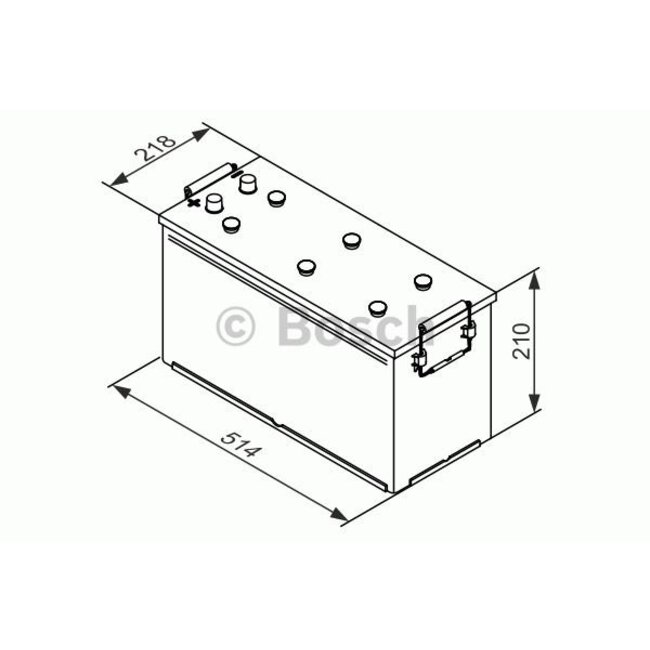 Bosch Startaccu 12 volt 155 ah T3 048 Black truckline
