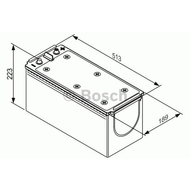 Bosch Startaccu 12 volt 145 ah T3 054 Black truckline