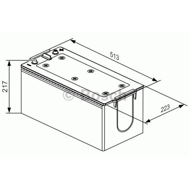 Bosch Startaccu 12 volt 180 ah T3 055 Black truckline