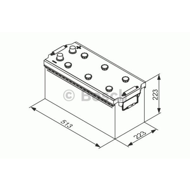 Bosch Startaccu 12 volt 155 ah T3 077 Black truckline