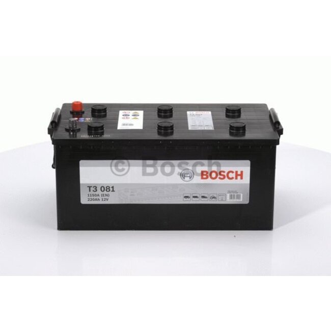 Bosch Startaccu 12 volt 220 ah T3 081 Black truckline