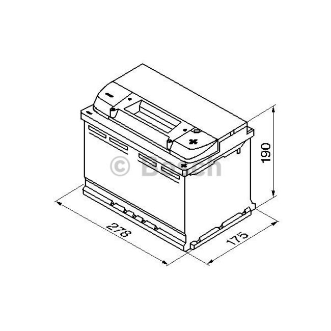 Bosch Accu semi tractie 12 volt 75 ah Type L 5008